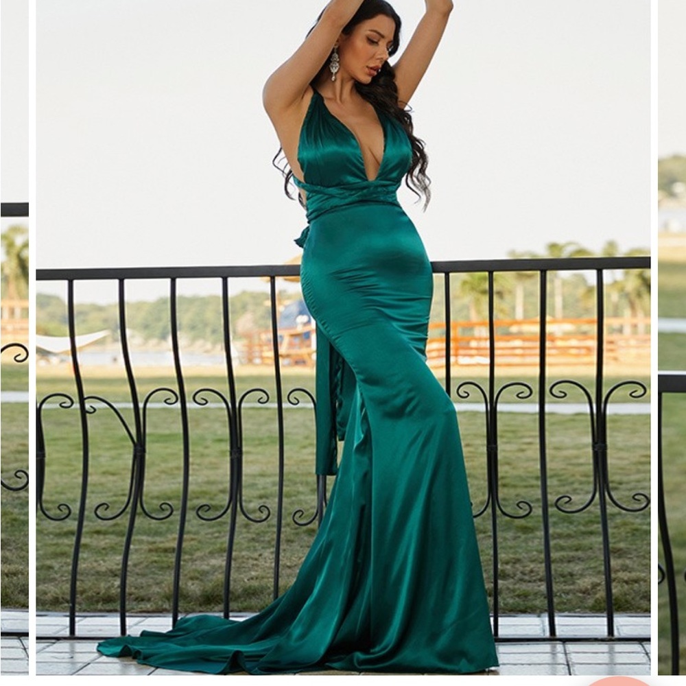 Satin long dress